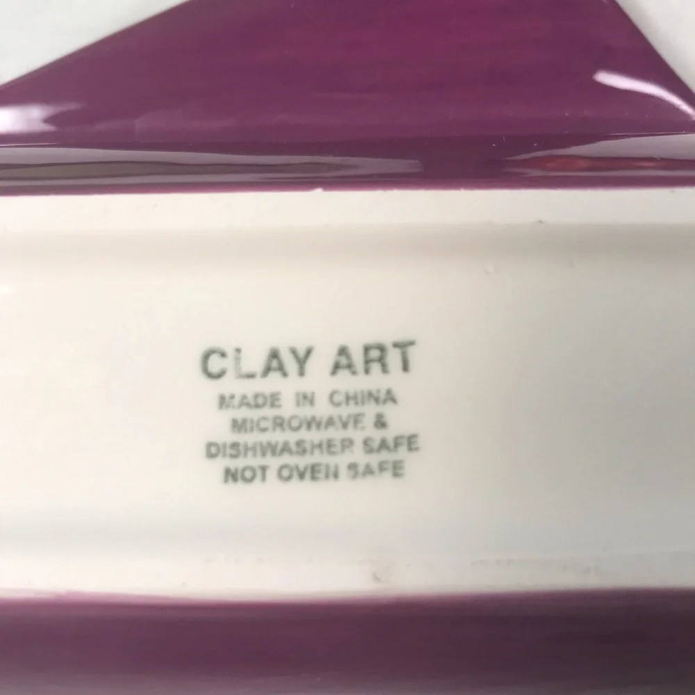 Clay Art Set of 3 Colorfully Striped Ceramic Serving Dip Chip Condiment Bowls